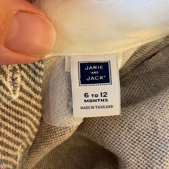 Janie and Jack Girls 🎀Dress 6-12 Months Faux Fur White Collar Holiday Winter🎀 - Picture 8 of 11